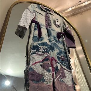 Unique Patchwork Denim Jumpsuit